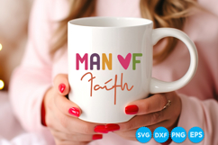 Man Of Faith quotes Christian SVG Design Product Image 4