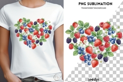 Berry heart png design for T-shirts Product Image 4