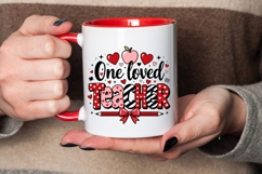 One Loved Teacher Valentine T-Shirt Design Product Image 4