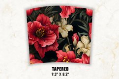Amaryllis Flower Tumbler Wrap | Flower Tumbler Sublimation Product Image 4