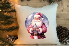 Santa Claus In Snow Globe Clipart Sublimation, Christmas SVG Product Image 4