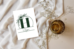Floral Charm Line Monogram - Delicate Line Floral Monogram Product Image 3