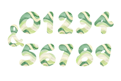 Watercolor green waves alphabet clipart. Product Image 4