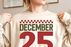 Christmas Varsity SVG PNG Distressed December 25 Png Design Product Image 2