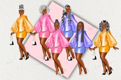 Curvy girl clipart, planner babe clipart, glam girl clipart Product Image 4