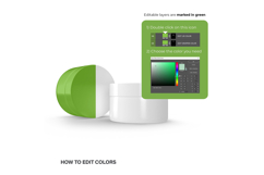Plastic Cream Jars - PSD Mockup Product Image 4