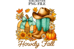 Howdy fall png design for T-shirts Product Image 1