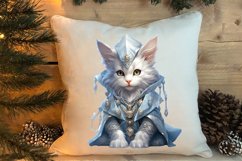 Blue Christmas Watercolor Clipart, Blue Christmas Sublimatio Product Image 4