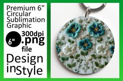Delicate 3D Floral Round Ornament Sublimation Product Image 1