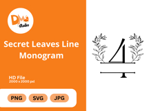 Secret Leaves Line Monogram Product Image 1