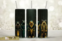 ANIMAL SPIRIT boho seamless tumbler wrap sublimation design Product Image 2