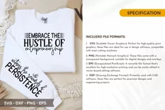 Embrace the Hustle S VG Design - Sleeve T-Shirt Design Product Image 4