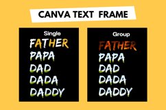 Dad Daddy Father Day Text Canva Frame Template Fill Your Own Product Image 2