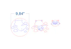 Raccoon Baby Name Sign SVG laser cut file for Glowforge Product Image 4