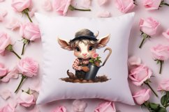 Vintage Valentines Farm Animals Clipart, Valentines Couple Product Image 4