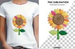 Patchwork sunflower png design for T-shirts Product Image 4
