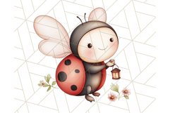 Cute Ladybug Clipart PNG, Pastel Whimsical Bug Illustrations Product Image 4