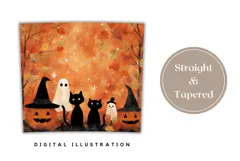 Kids Halloween Tumbler Wrap, Halloween Pumpkins Tumbler Product Image 4