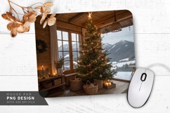 Rustic Christmas Scene Mouse Pad PNG Design Product Image 1