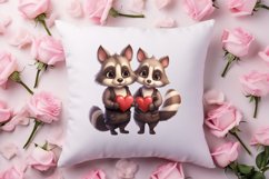 Couple Animal Valentines Day Clipart, Watercolor Couple Product Image 4