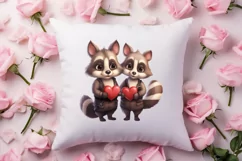 Couple Animal Valentines Day Clipart, Watercolor Couple Product Image 4