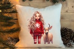 Cute Christmas Little Girl Sublimation Clipart Product Image 4