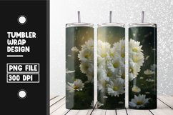 Heart flower Tumbler Wrap | Sublimation | 20 oz Skinny Product Image 1