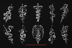 10 Bundle Dark Art Snake Sword Reptile Venom Fangs Serpent Product Image 6