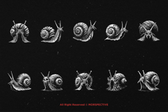 10 Bundle Dark Art Snail Mollusk Slime Tentacle Invertebrate Product Image 6