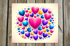 Love Hearts | 4 Skinny tumbler sublimation designs Product Image 4