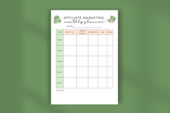 Affiliate Marketing Monthly Planner | Editable Canva Templat Product Image 4