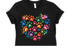 Paws Heart svg Design | Svg Cut Files | Shirt Svg Product Image 1