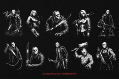 10 Bundle Dark Art Voorhees Slaughter Horror Death Killer Product Image 6