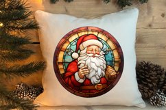 Stained Glass Painting Of Santa Clipart Sublimation Product Image 4