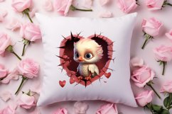 Valentine Broken Heart Animal Clipart, Valentines Couple Product Image 4