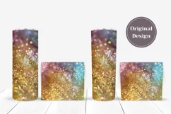 Pink Glitter Tumbler Sublimation, Gold Glitter Tumbler Wrap Product Image 4