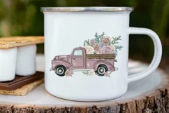 Truck With Flowers | Light Pink | Digital Png File Product Image 3