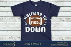 Half Way To One Football Design Svg,My Uncle Baby Bodysuit T Product Image 4