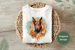 Watercolor Pinscher Dog Illustration, Dog Sublimation PNG Product Image 4