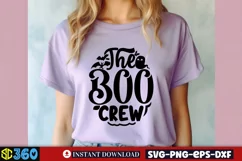 The boo crew SVG, Halloween SVG, Retro Halloween SVG Product Image 2