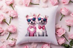 Cute Couple Animal Valentine Clipart, Valentines Day Couplet Product Image 4