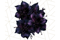 Gothic Floral PNG, Dark Aesthetic Flowers Clipart Print Product Image 4
