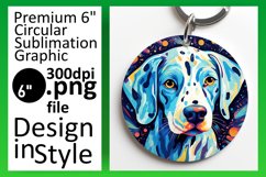 Abstract Dog Round Design Art for PNG Product Image 1