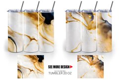 Alcohol Ink Gold Splashes| Tumbler Sublimation Wrap Product Image 5