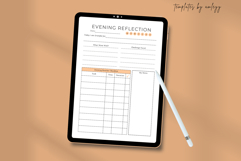 Productivity Evening Reflection Planner Template | Editable Product Image 3