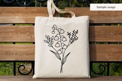 May Birth Flower Bouquet SVG - Lily of the Valley Product Image 4