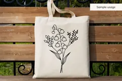 May Birth Flower Bouquet SVG - Lily of the Valley Product Image 4