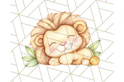 Pastel Safari Jungle Baby Animals PNG Clipart, Nursery Product Image 4