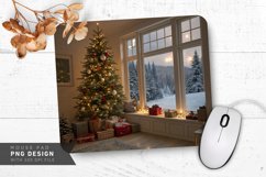 Cozy Christmas Scene Mouse Pad PNG Design Product Image 1
