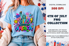 America Graffiti Liberty PNG | Colorful Patriotic DTF Product Image 5